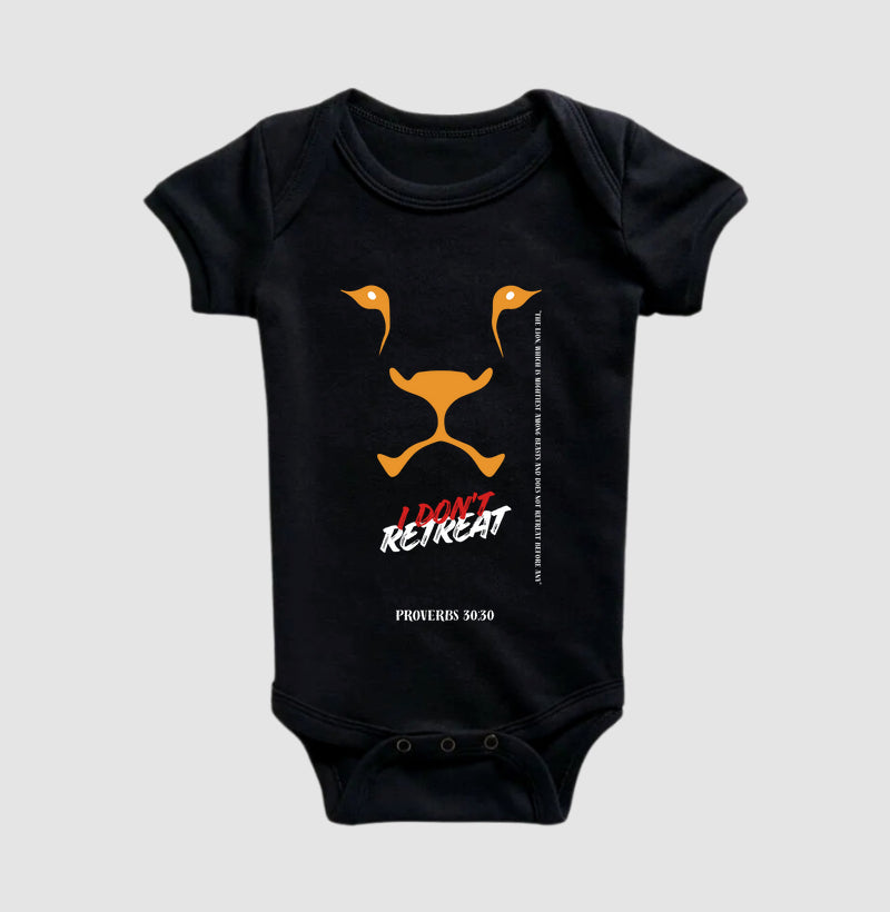 Children's Bodysuit "I Don't Retreat - Lion"