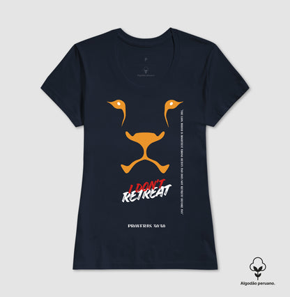 Peruvian Cotton T-shirt "I Don't Retreat - Lion"