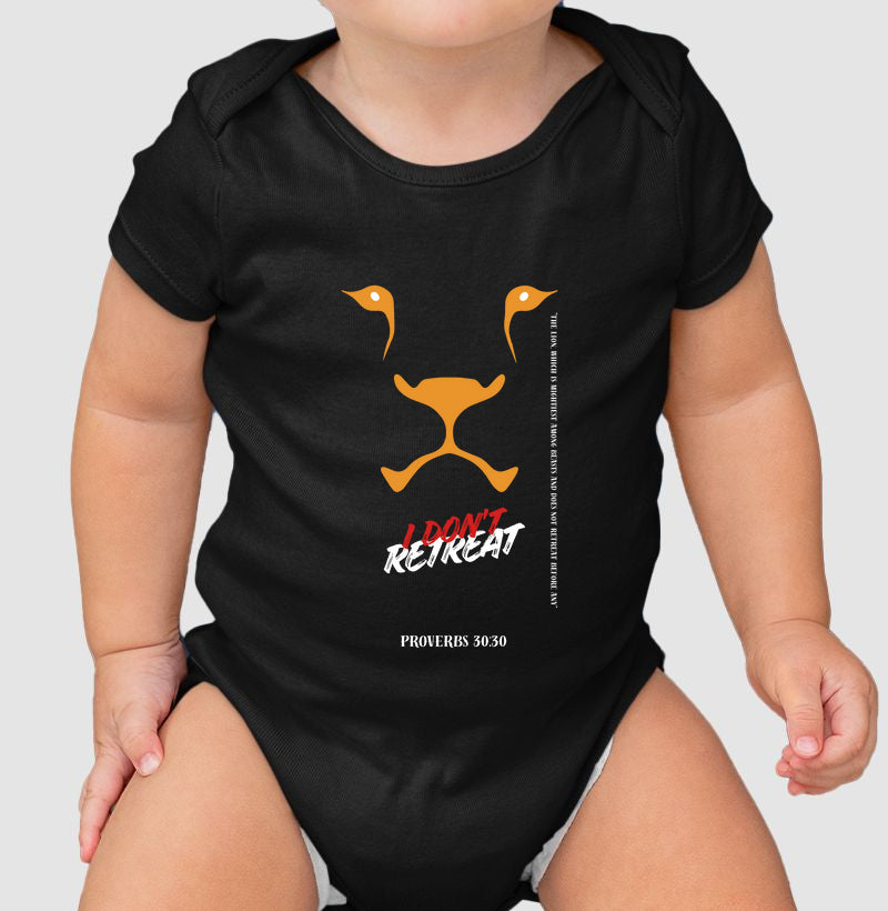 Children's Bodysuit "I Don't Retreat - Lion"